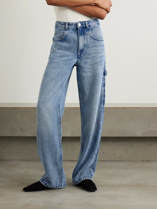 Isabel Marant Denim - Isabel Marant Paryama Wide Leg Cargo Jeans 34 US 2 Utility Carpenter Denim